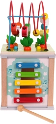 Cubo multifuncional de madera para niños