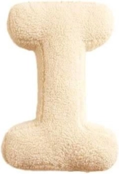 MEALINI letra de peluche I en color crema - 1 unidad