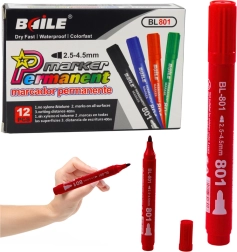 Marcador permanente impermeable rojo 2,5–4,5 mm