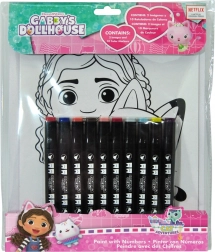 Libro para colorear Casa de Muñecas de Gabby: pintar por números