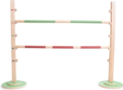 Valla atlética de madera para entrenamiento de saltos