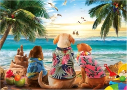 Puzzle Perros en la playa 1000 piezas