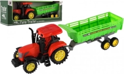 Tractor infantil de plástico con remolque, 35 cm