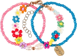 Pulseras Souza Loiz Florales Azules - 3 uds