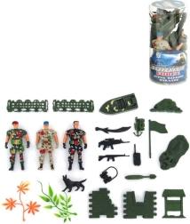 Set de juego de soldados army con accesorios en tubo