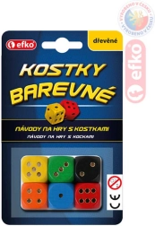 EFKO dados de madera de colores (6 uds)