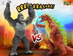 Primal Clash combate Boss vs King Kaiju – set de figuras de acción 21 cm