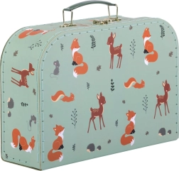 A Little Lovely Company set de dos maletitas de cartón para niños con motivos de animales del bosque – Kamarádi