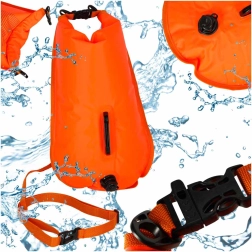 Boyas de natación 28L con bolsillo de seguridad y silbato