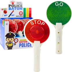 Paleta de señalización policial infantil STOP/GO con luz