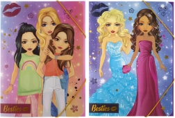 Carpetas escolares A4 con goma elástica de cierre Besties