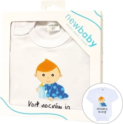 Body infantil con estampado New Baby “Cuando no duermo yo, ¡tampoco vosotros!” – embalaje para regalo