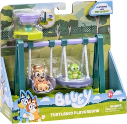 Bluey set de juego columpios con tortuga y figura de Bingo