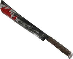 Machete con efecto sangriento para Halloween 74 cm