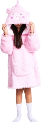 Cozy Noxxiez manta-manga infantil cálida con capucha de unicornio