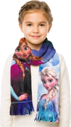 Bufanda polar infantil Frozen Elsa y Anna azul