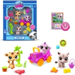 Littlest Pet Shop set safari con 3 animalitos