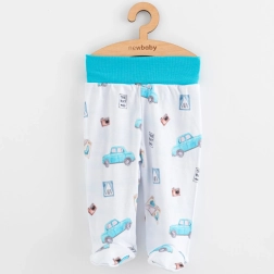 Pantalones con pie para bebé New Baby Classic II cars, talla 62 (3–6 meses)