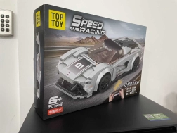 Set de construcción coche deportivo RC gris