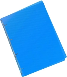 Archivador azul A5 con mecanismo de anillas