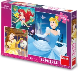 Puzle DISNEY PRINCESS 3×55 piezas