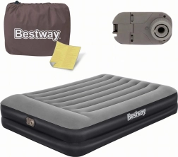 Colchón hinchable doble Bestway con bomba eléctrica integrada y almohada 203 × 152 × 46 cm