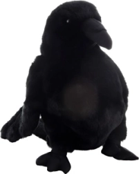 Títere de cuervo de peluche ecológico