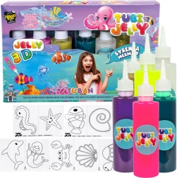 Tuban set creativo Tubi Jelly Sirena 6 colores de figuras de gel