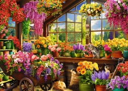TREFL Puzzle Premium Plus Tea Time: Preparativos de primavera 1000 piezas