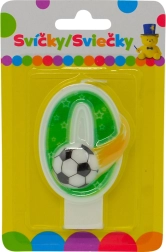 Vela de cumpleaños con motivo de luna y número 0