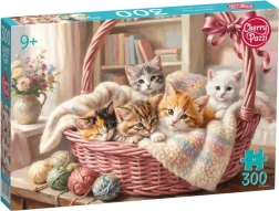 Cherry Pazzi Puzzle Gatitos en una cesta, 300 piezas