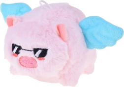 Adorable llavero de peluche de cerdito con cola giratoria y silbato