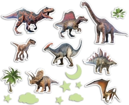 Pegatinas de pared de dinosaurios que brillan en la oscuridad