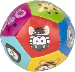 Pelota blanda de colores con animales
