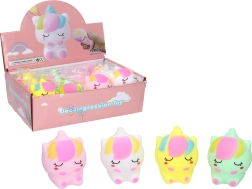 Unicornio estrujable de 8 cm – juguete moldeable antiestrés
