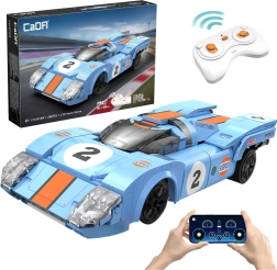 Set de construcción CaDA RC coche de carreras AZURE STORM 1:20, 266 piezas, Modo Dual