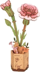 Puzzle 3D de madera Clavel rosa