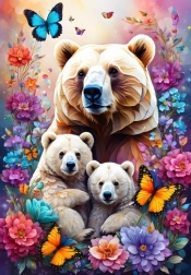 Puzzle Amor materno: Osos 1000 piezas