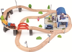 2Kids Toys tren de madera ciudad, 90 piezas