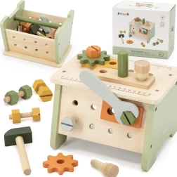 Viga PolarB mini taller 2 en 1 set de herramientas de madera