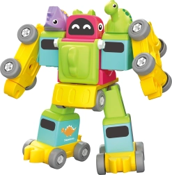 Dinosaurio robótico y tren: kit de construcción atornillable
