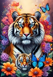 Puzzle Amor materno: tigres 1000 piezas ALIPSON