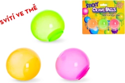 Pelotas antiestrés adhesivas que brillan en la oscuridad 4 cm, set de 3 uds