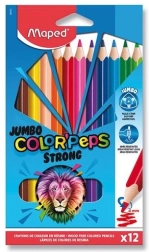 Lápices de colores MAPED Color'Peps Strong Jumbo 12 uds.