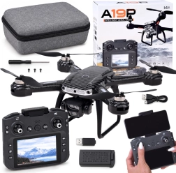 Dron RC A19P con cámara HD, mando con pantalla y evitación de obstáculos
