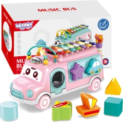 Woopie Baby autobús musical – clasificador con xilófono, rosa