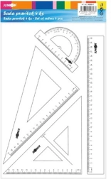 Juego de reglas 4 piezas transparente
