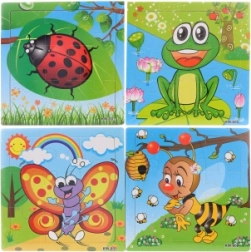 Puzle de madera de animales (9 piezas)