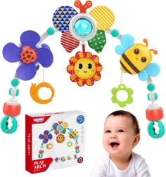 Woopie Baby arco con juguetes para cuna, cochecito y silla de coche
