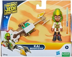 Star Wars Young Jedi Adventures – speeder y figura de Kai Brightstar